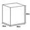 Cubo BRV c/ Cantos Arredondados e Prateleira c/ Divisória BCB23-06 - Branco