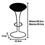 Banco Alto Stool com Regulagem de Altura à Gás Preto - Importado