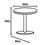 Mesa Fixa Importada Alta Stool Redonda - Preta
