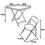 Conjunto de Mesa Metalmix Madeira com 4 Bancos Articuláveis - Branco/Preto