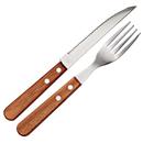 Kit Talheres para Churrasco em madeira Euro 12 ...