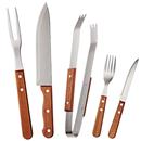 Kit para Churrasco em Madeira Euro 15 Peças - B...