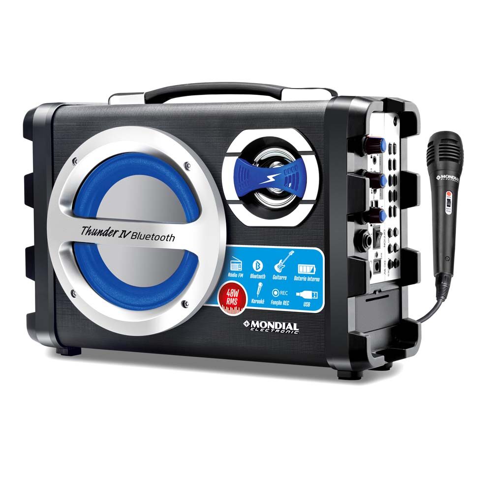Caixa Acústica Mondial Multi Connect MCO04 Bluetooth USB Microfone sem Fio – 40W