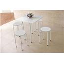 Conjunto de Mesa Madeira Metalmix Jasmim com 4 ...