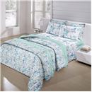 Edredom Queen Santista Prata Liz 150 Fios - Azul