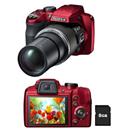 Câmera FujiFilm FinePix S8200 Vermelha com LCD ...