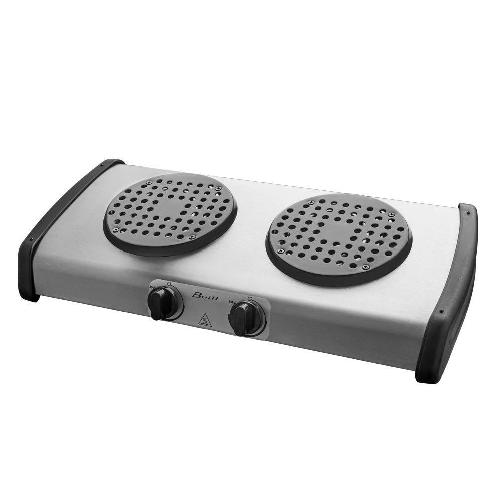 Cooktop Elétrico Portátil 2 Bocas Built Kitch BLTFEP2P Aço Inox 110V