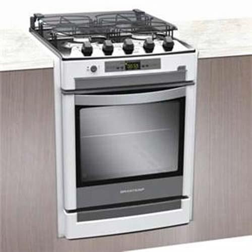 Fogão de Embutir Brastemp 4 Bocas Ative! Timer BY750B Embutir 4 Bocas