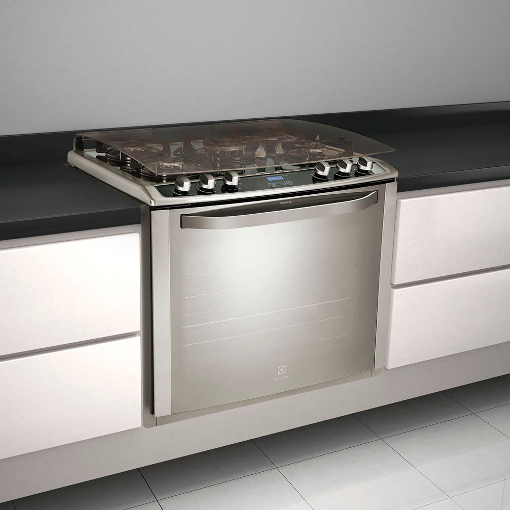 Fog u00e3o de Embutir Electrolux 5 Bocas 76GEX com Painel Blue Aparador De Aliança Rommanel ~ Fog u00e3o de Embutir Electrolux 5 Bocas 76GEX com Painel Blue