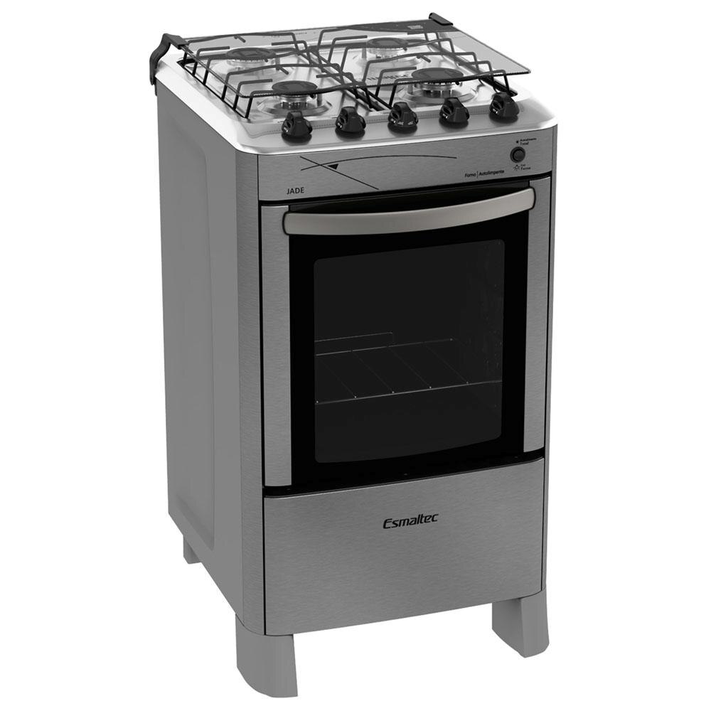 Fog u00e3o Esmaltec 4 Bocas Jade 4064 Inox Bivolt Piso 4 Bocas no CasasBahia com br Armario De Cozinha Pequeno Planejado ~ Fog u00e3o Esmaltec 4 Bocas Jade 4064 Inox Bivolt Piso 4 Bocas no CasasBahia com br