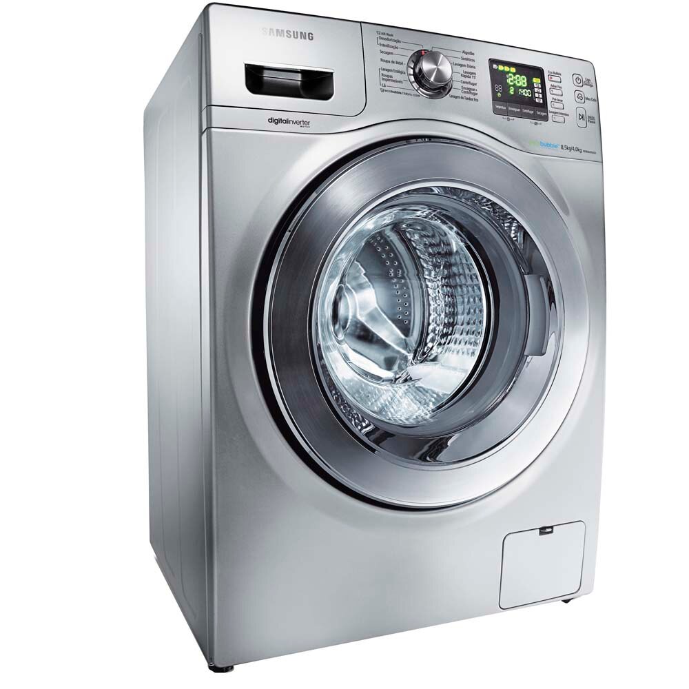 Lavadora/Secadora de Roupas Samsung WD856UHSA Prata com Display Digital