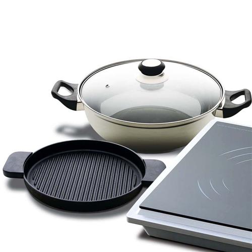 Cooktop Elétrico 1 Boca Fischer Indução c/ Panela Inox e Grill 6967