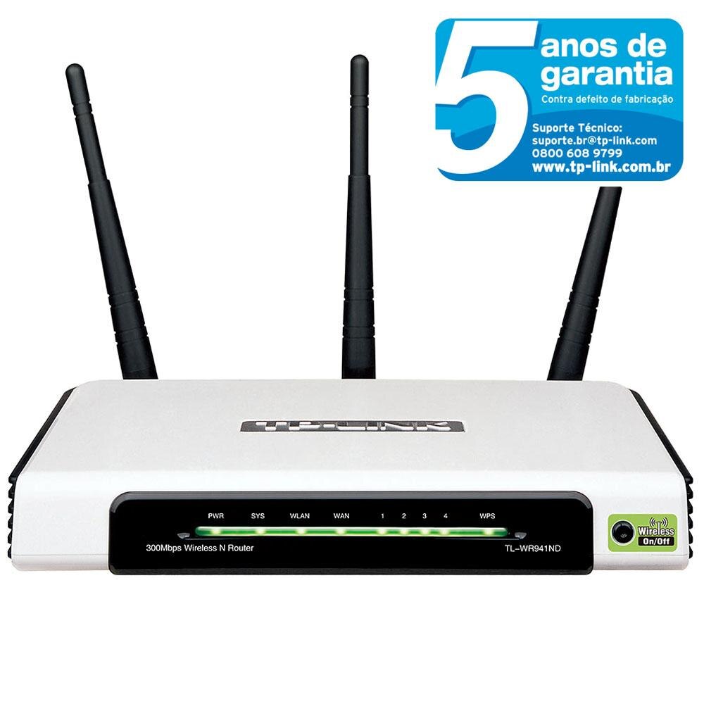 Roteador TP-Link TL-WR941ND Wireless N 300Mbps com 3 Antenas ...