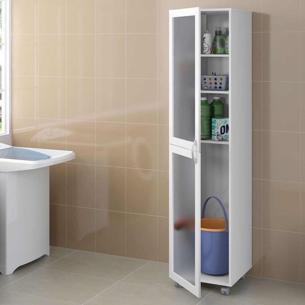 Armário Multiuso Politorno com 1 Porta de Vidro Boreal Branco Armários Multiuso no Artesanato Indigena Passo A Passo ~ Armário Multiuso Politorno com 1 Porta de Vidro Boreal Branco Armários Multiuso no