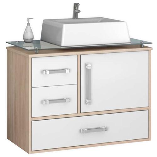 Gabinete para Banheiro Cerocha Cricus com Cuba e Suporte em Vidro Balcões n -> Balcao Para Banheiro Com Cuba Bonatto Havana Gabinete para Banheiro Cerocha Cricus com Cuba e Suporte em Vidro Balcões n -> Balcao Para Banheiro Com Cuba Bonatto Havana
