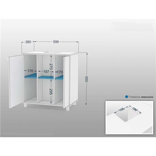 Kit Armário Aéreo Politorno para Banheiro com Espelho + Gabinete para Banheiro Politorno Aparador Rustica De Madeira ~ Kit Armário Aéreo Politorno para Banheiro com Espelho + Gabinete para Banheiro Politorno