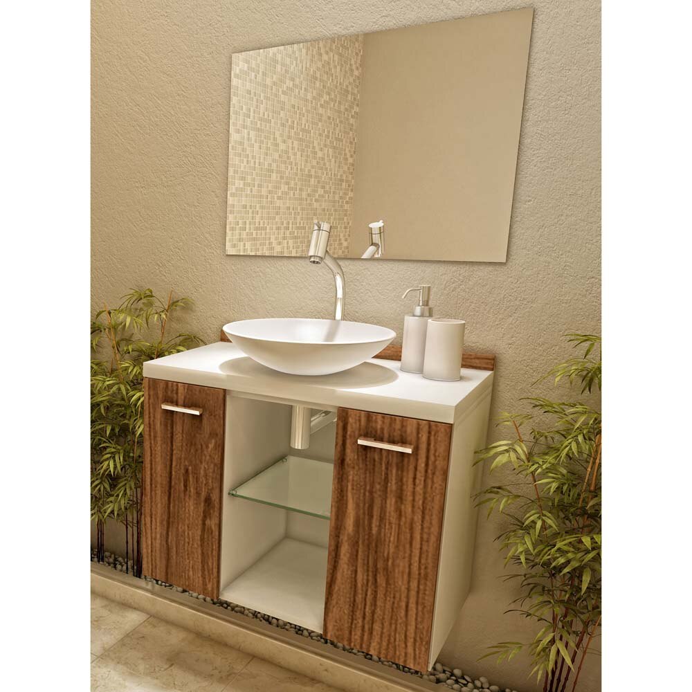 Gabinete para Banheiro Vtec Terra com Cuba e Espelho 48 x 60 x 35 cm Bran -> Armario De Banheiro De Sobrepor Com Espelho Gabinete para Banheiro Vtec Terra com Cuba e Espelho 48 x 60 x 35 cm Bran -> Armario De Banheiro De Sobrepor Com Espelho
