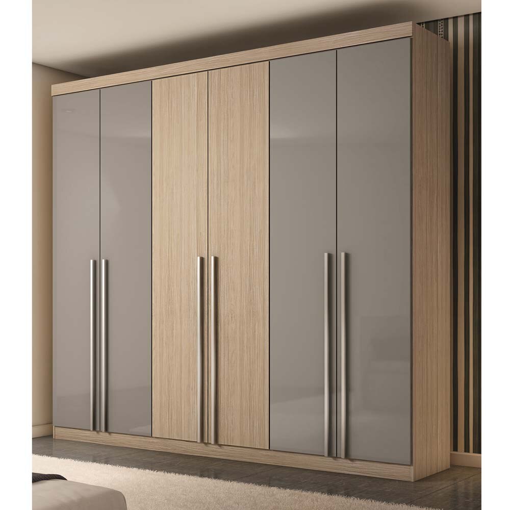 Guarda Roupa Santos Andirá Ideally com 6 Portas e 4 Gavetas Roble Fendhi Guarda roupas e Guarda Roupa Ipê ~ Guarda Roupa Santos Andirá Ideally com 6 Portas e 4 Gavetas Roble Fendhi Guarda roupas e
