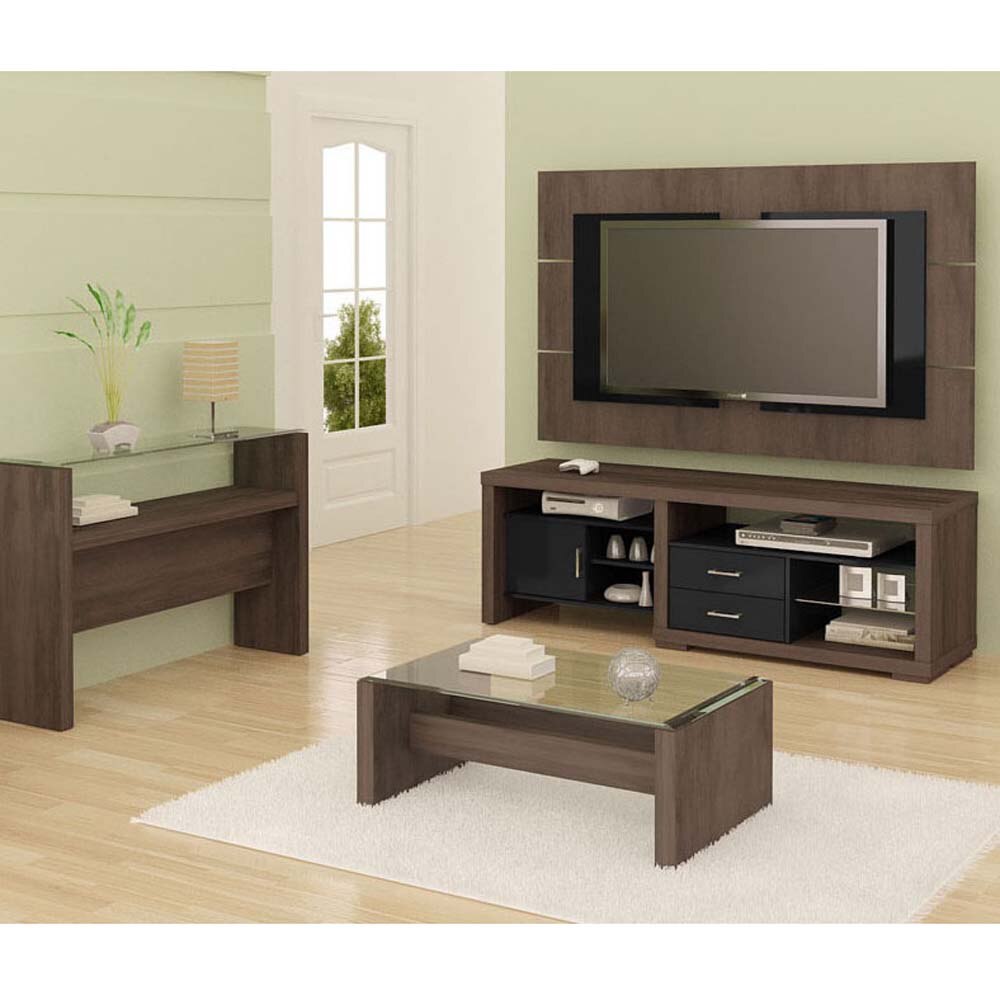 Rack Artely Verano II 2424 + Mesa de Centro Artely Finesse Aparador Inox Madeira ~ Rack Artely Verano II 2424 + Mesa de Centro Artely Finesse