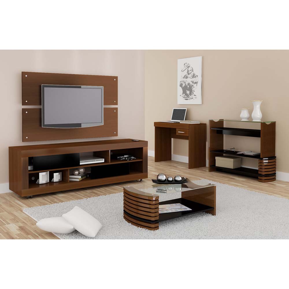 Rack Artely Universo 2200 + Painel Artely New 2301 Artesanato Em Mdf Decorado ~ Rack Artely Universo 2200 + Painel Artely New 2301