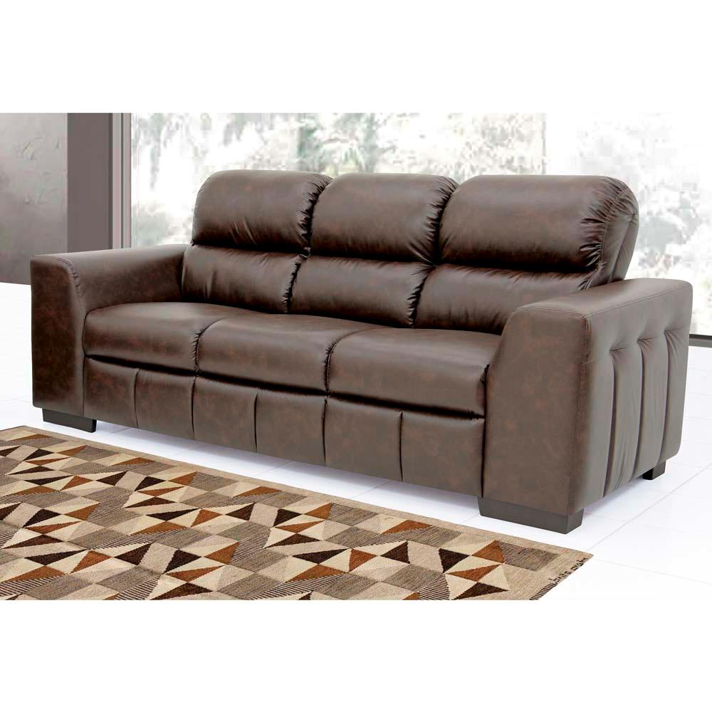 Sofá Linoforte de 3 lugares modelo Murano em Corino Sofás no