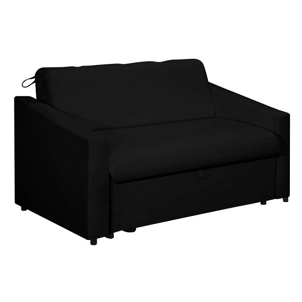 Sofácama American Comfort c/ Baú Corino 2200/182 Preto Sofáscamas no