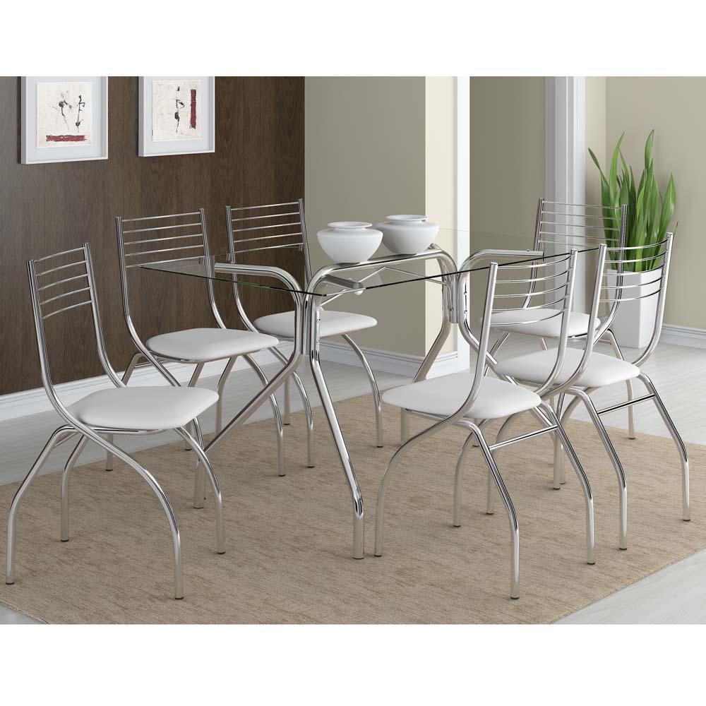 Sala de Jantar com Mesa Carraro Móveis 387 + 6 cadeiras Carraro Sala De Jantar Casas Bahia ~ Sala de Jantar com Mesa Carraro Móveis 387 + 6 cadeiras Carraro