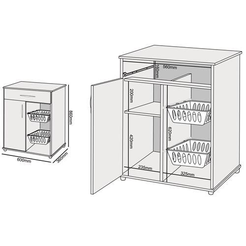 Armário Fruteira Benetil Flex 303 com 1 Porta e 1 Gaveta Branco Preto Balcões e Fruteiras no Artesanato Em Mdf Osasco ~ Armário Fruteira Benetil Flex 303 com 1 Porta e 1 Gaveta Branco Preto Balcões e Fruteiras no