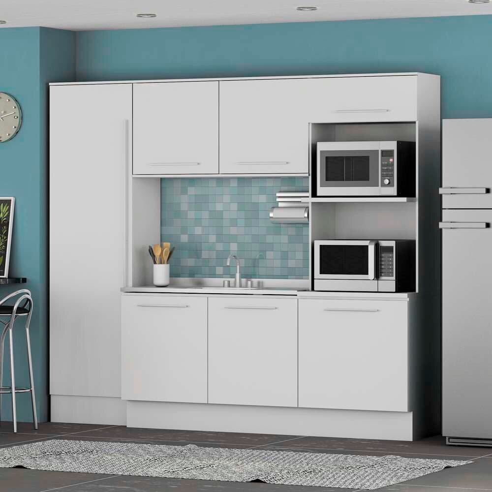 Cozinha Compacta Kappesberg Unique 4 Peças com 7 Portas e 10 Prateleiras Co # Cozinha Compacta Cadorin Cozinha Compacta Kappesberg Unique 4 Peças com 7 Portas e 10 Prateleiras Co # Cozinha Compacta Cadorin