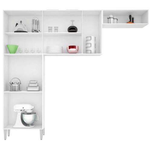 Cozinha Compacta Kits Paraná Alfa Top com 9 Portas e 3 Prateleiras Bra # Cozinha Compacta Tramontina Cozinha Compacta Kits Paraná Alfa Top com 9 Portas e 3 Prateleiras Bra # Cozinha Compacta Tramontina