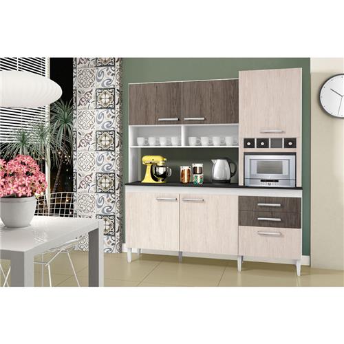 Cozinha Compacta CHF Móveis Ébano com 6 Portas e 2 Gavetas Cozinha Compacta # Cozinha Compacta Chf Moveis Fenix Cozinha Compacta CHF Móveis Ébano com 6 Portas e 2 Gavetas Cozinha Compacta # Cozinha Compacta Chf Moveis Fenix