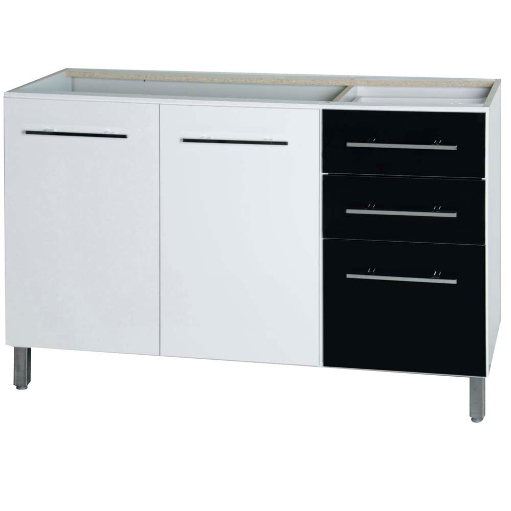 Balc u00e3o para Pia Bartira Glamour com 2 Portas e 3 Gavetas Cozinha Modulada no CasasBahia com br Aparador Vermelho ~ Balc u00e3o para Pia Bartira Glamour com 2 Portas e 3 Gavetas Cozinha Modulada no CasasBahia com br