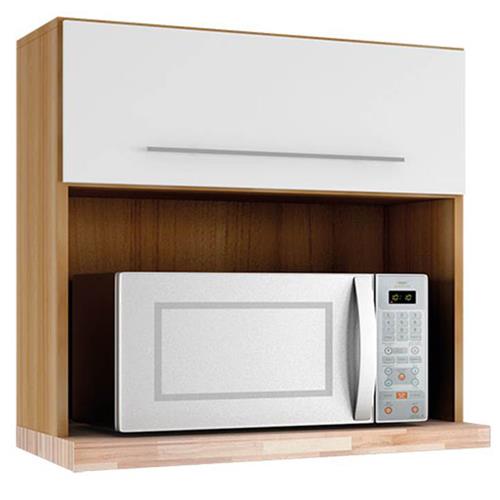 Armário para Micro Ondas Bartira Glamour com 1 Porta Imbuia Branco Cozinha Modulada no Adesivo Olhinhos Dormindo ~ Armário para Micro Ondas Bartira Glamour com 1 Porta Imbuia Branco Cozinha Modulada no