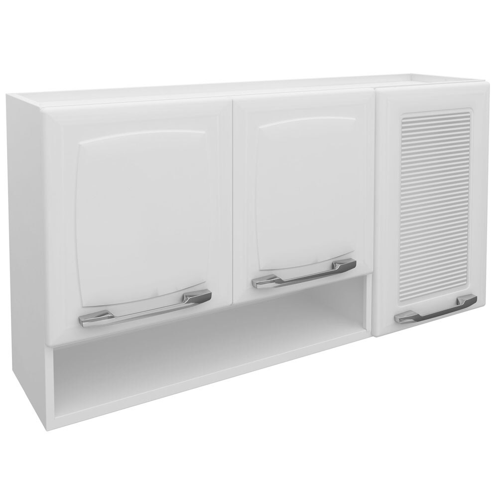 Armário Triplo Itatiaia Ideal com 3 Portas e Nicho 159IP00409 Branco Cozinha Modulada no Artesanato Gaucho Porto Alegre ~ Armário Triplo Itatiaia Ideal com 3 Portas e Nicho 159IP00409 Branco Cozinha Modulada no
