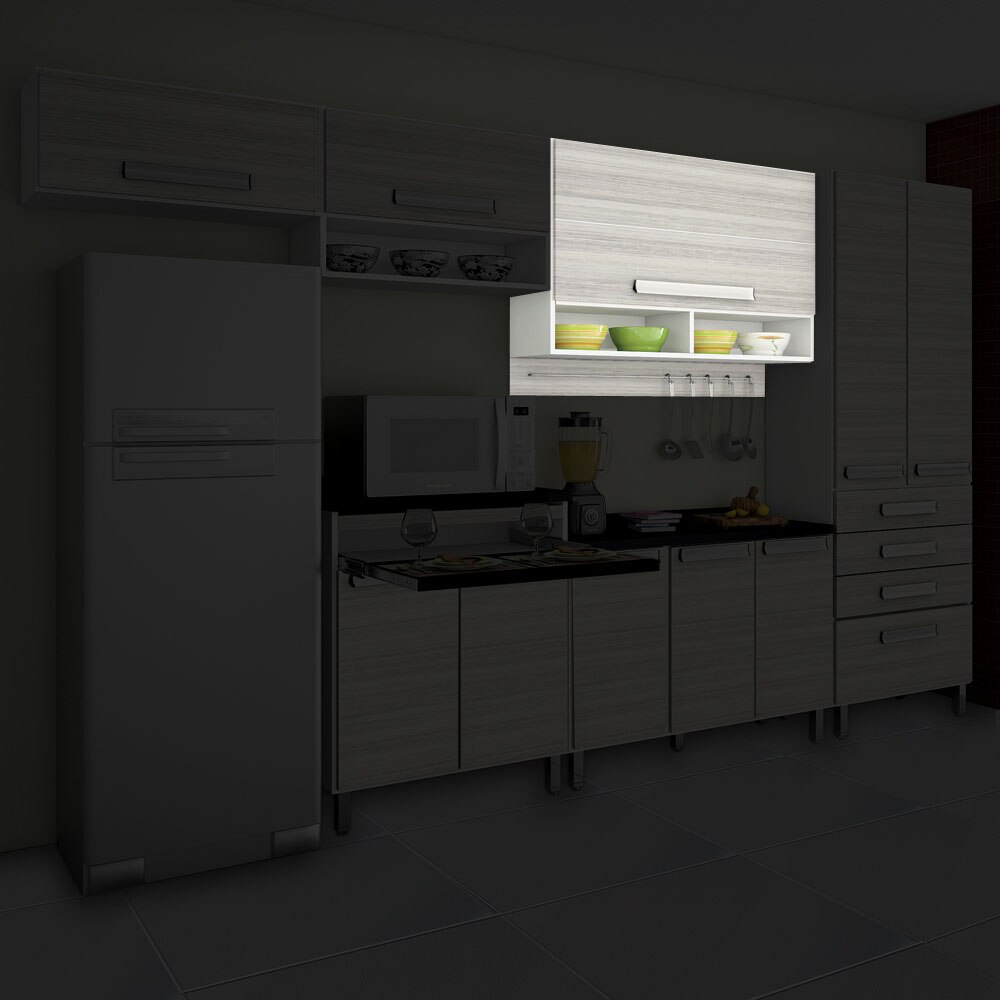 Armário Basculante Bartira Carla 655 3575 com 1 Porta e 2 Nichos Cozinha Modulada no Aparador Wahl É Bom ~ Armário Basculante Bartira Carla 655 3575 com 1 Porta e 2 Nichos Cozinha Modulada no