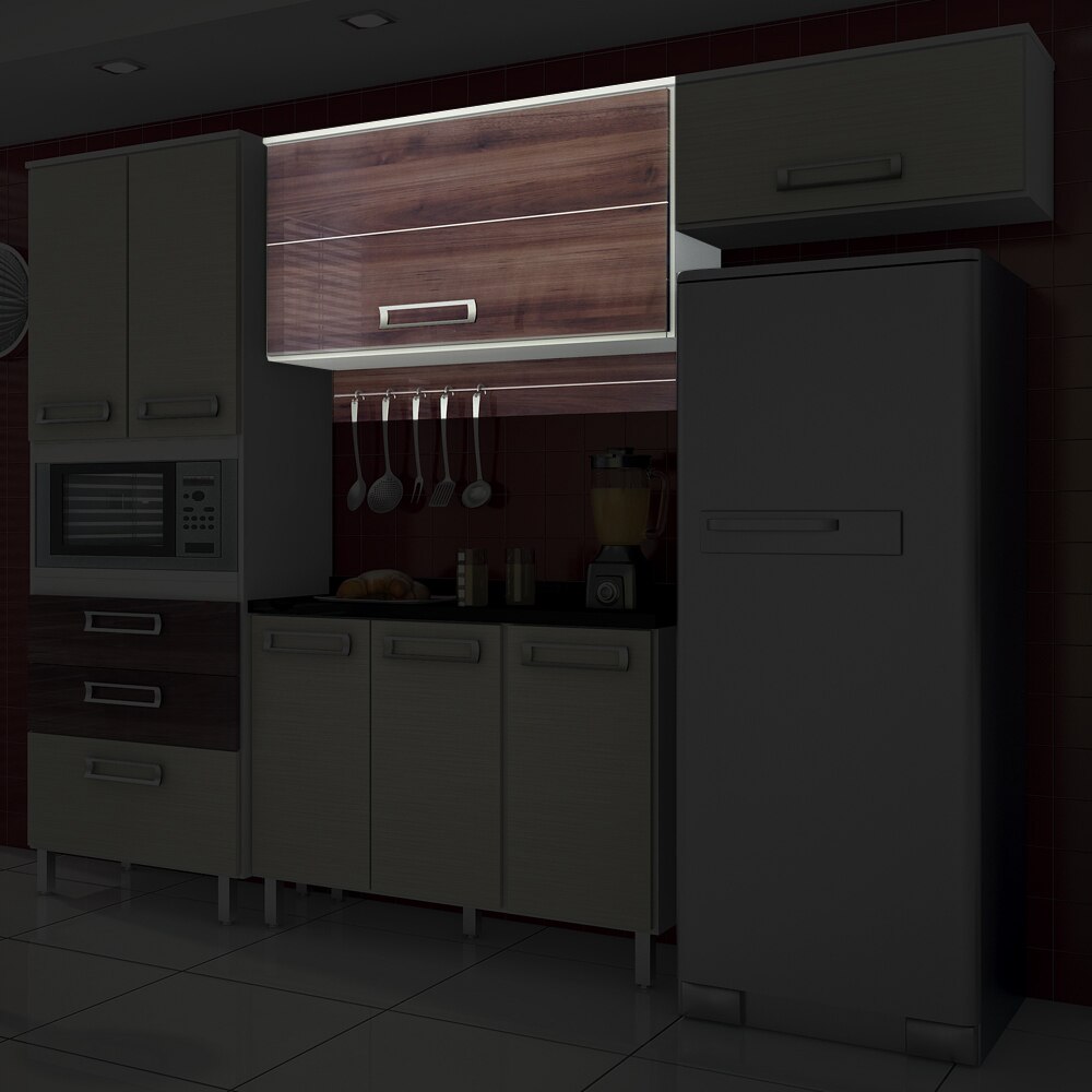 Armário Bartira Absoluta com 1 Porta Basculante e Suporte de Utensílios Cozinha Modulada no Aparador Significado Cocina ~ Armário Bartira Absoluta com 1 Porta Basculante e Suporte de Utensílios Cozinha Modulada no