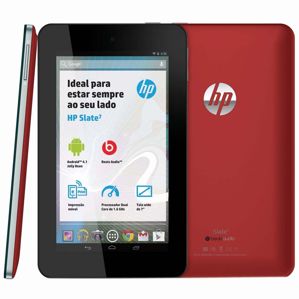 Tablet HP Slate 7 2801 com 7", Processador A9 Dual Core, 8GB, Câmera