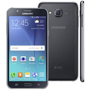 Smartphone Samsung Galaxy J7 Duos Preto com Dual chip, Tela 5.5", 4G, Câmera 13MP, Android 5.1 e Processador Octa Core de 1.5 Ghz