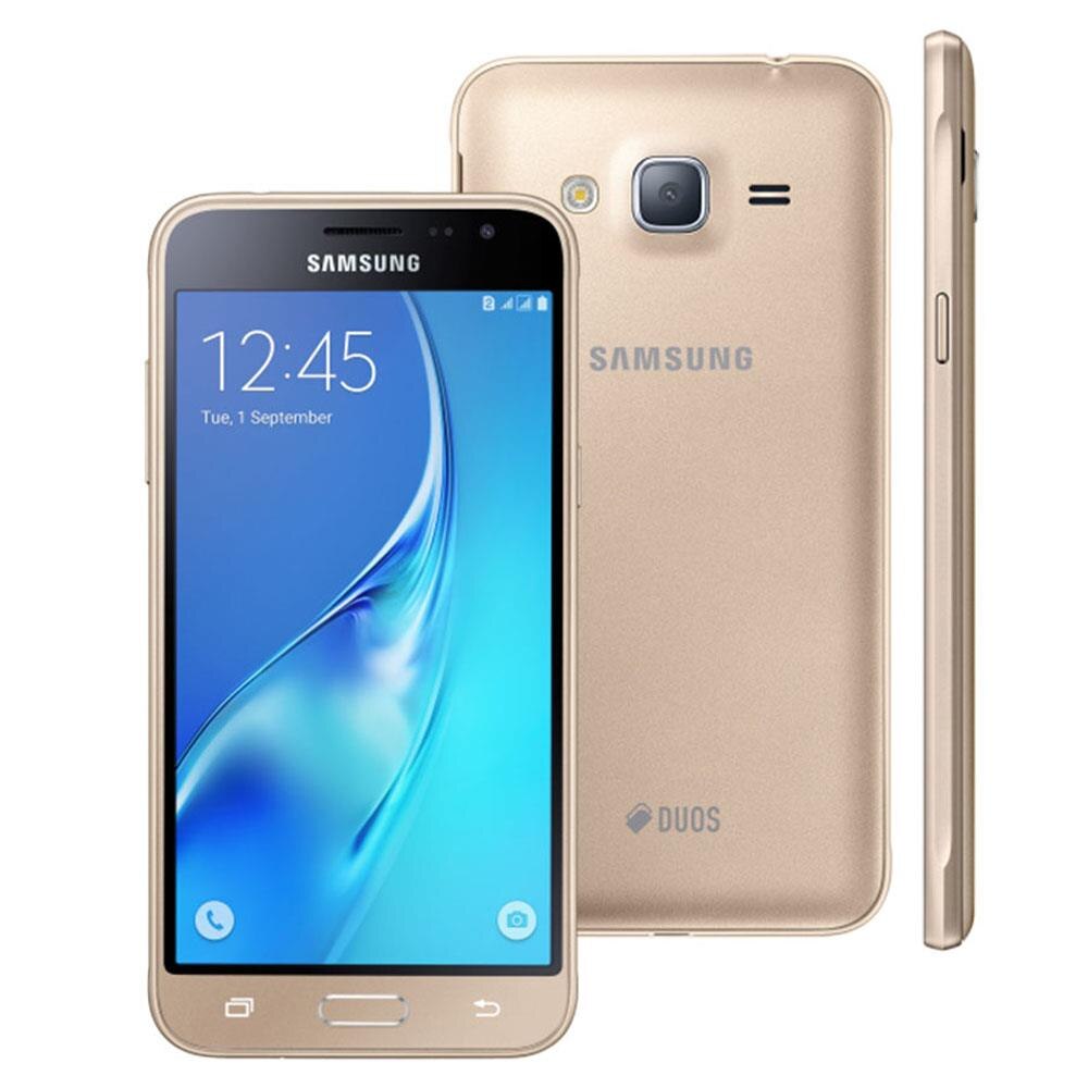 Smartphone Samsung Galaxy J3 Duos SMJ320M/DS Dourado com Dual Chip