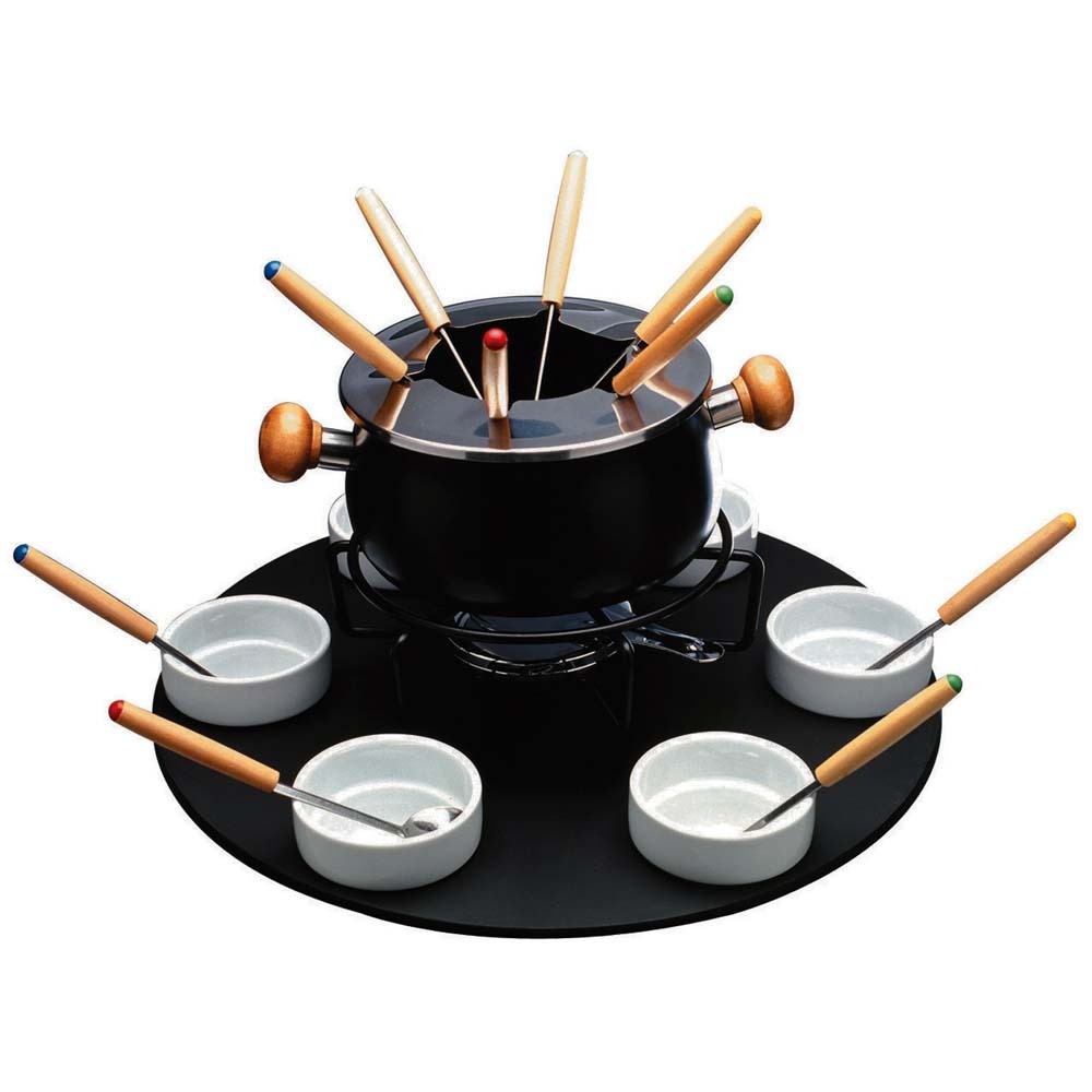 Jogo p/ Fondue Bon Gourmet c/ Base Giratória 24 Peças Aparelhos de