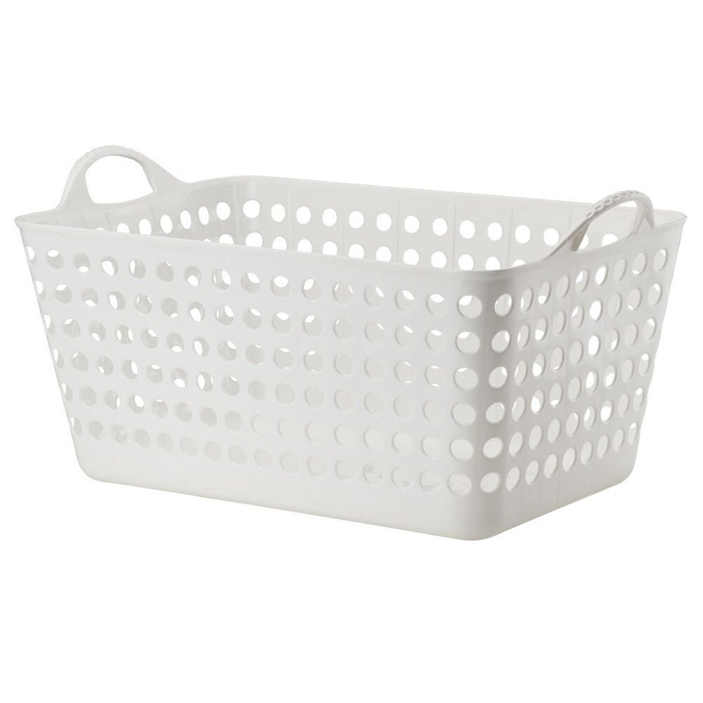 Cesto Retangular Arthi Organizador 1577 em Plástico Branco Cestos Cesto Retangular Arthi Organizador 1577 em Plástico Branco Cestos