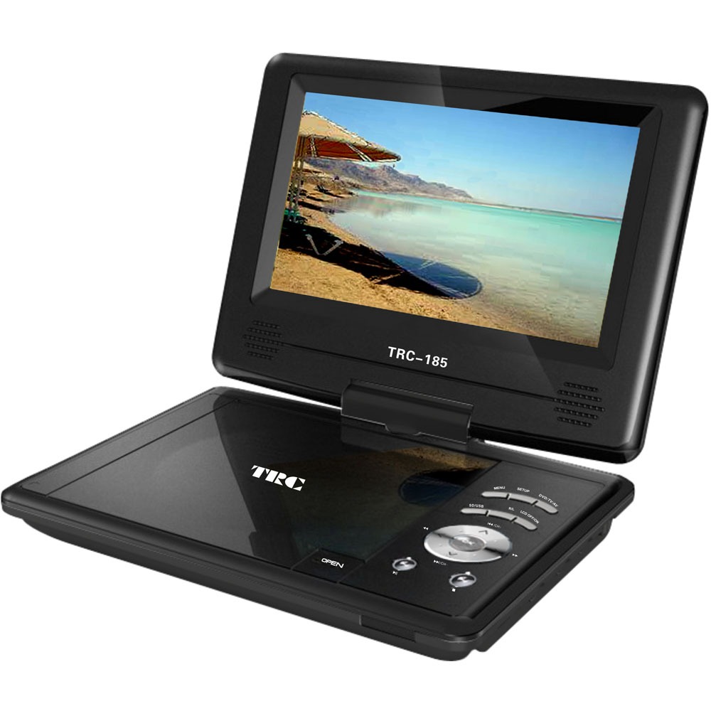 DVD Portátil c/ Tela LCD 7" TRC TRC185 c/ TV Digital, Entrada USB e Slot p/ Cartão DVD Player