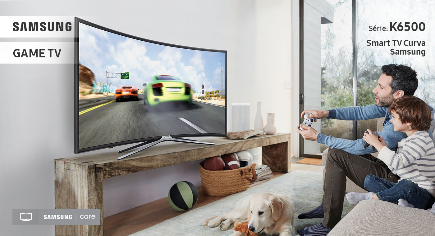 Smart TV Games LED 49" Full HD Curva Samsung 49K6500 com Aplicativos