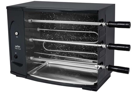 Faça um delicioso churrasco sem fumaça, e sem alterar o sabor assador eletrico rotativo arke vitta smart 3 espetos pintura epoxi