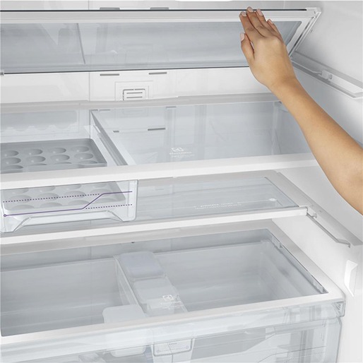 Diversos tipos de compartimento Refrigerador Electrolux Frost Free Bottom DB83X Gaveta Hortinafruta
