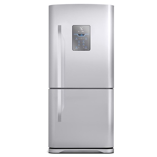 Faça ajustes pelo painel eletrônico Refrigerador Electrolux Frost Free Bottom DB83X Drink Express