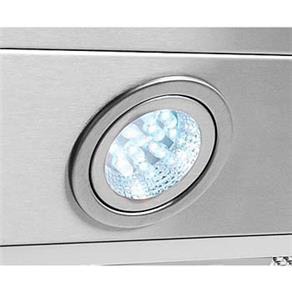 A mesa do fogão fica iluminada coifa Fogatti CVC-75 Vidro lâmpada