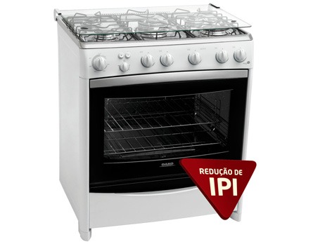 Fogão 5 bocas Diplomata Grill da Dako - Autolimpante, mesa em inox e com timer sonoro Fogão 5 bocas Diplomata Grill da Dako - Autolimpante, mesa em inox e com timer sonoro