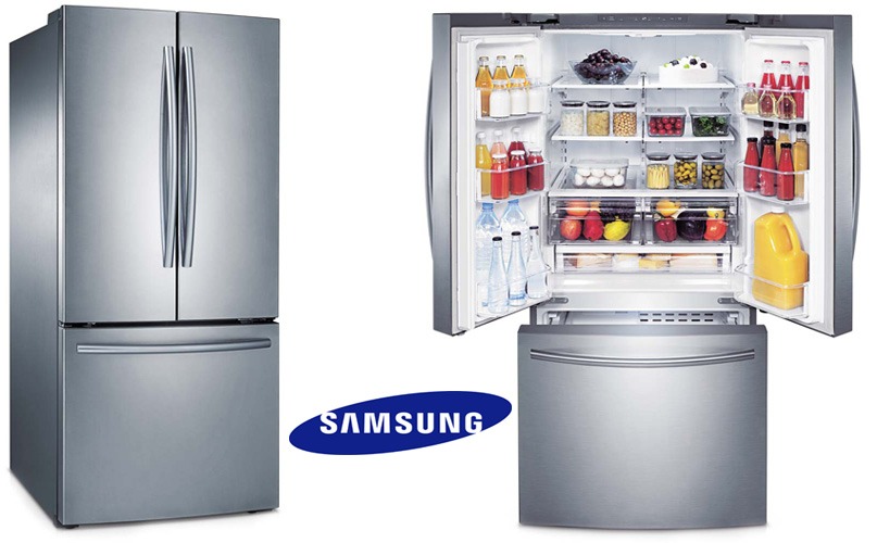 Refrigerador Samsung Frost Free French Door RF220NCTASL com Compressor