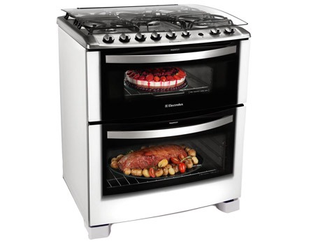 O fogão Electrolux 5 bocas Celebrate 76DTB fogão Electrolux 5 bocas Celebrate 76DTB